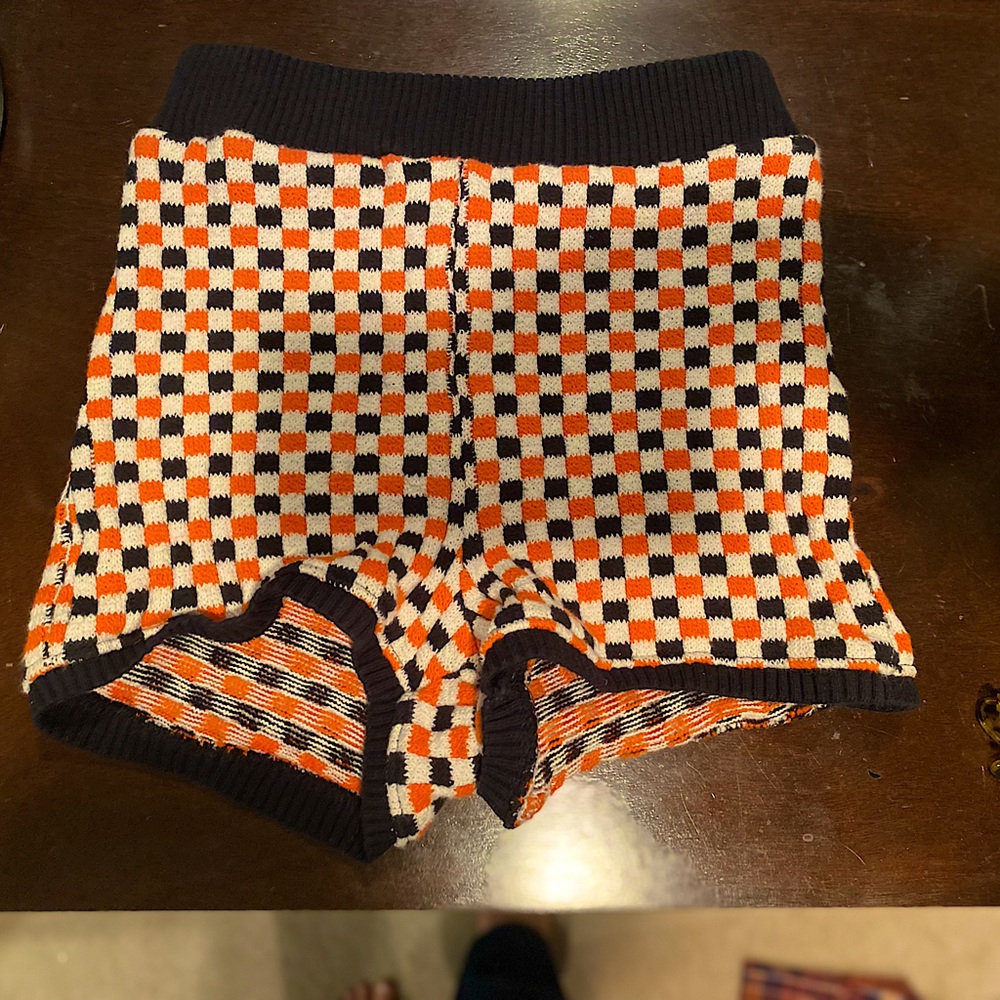 zara checkered shorts